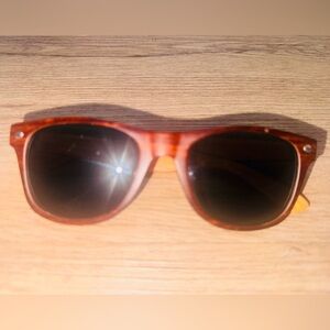 Brown Translucent Frame Sunglasses with Dark Lenses
